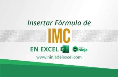 Insertar Fórmula de IMC en Excel