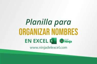 Planilla para Organizar Nombres en Excel