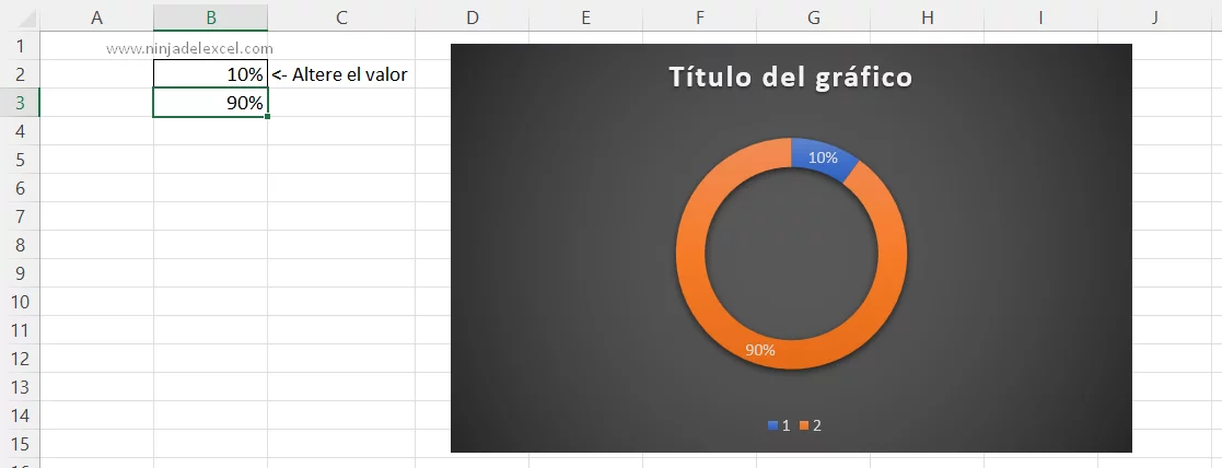 Fórmula Para Gráfico de Anillos en Excel curso de excel practico facil y simple