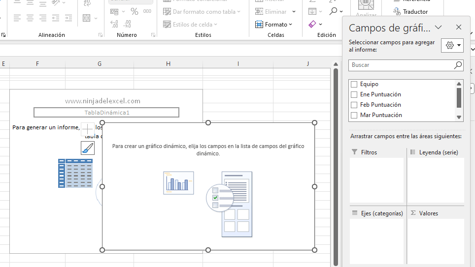 Gráfico Dinámico con Tabla Dinámica en Excel paso a paso curso de excel
