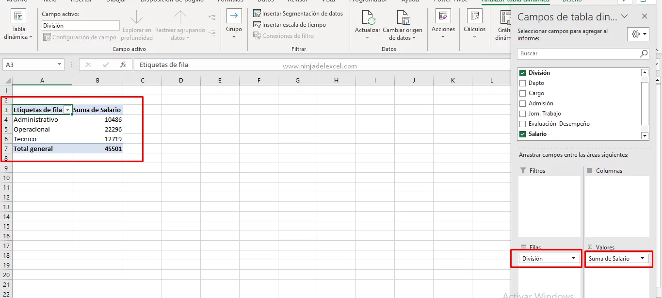 Tablas dinámicas de Excel Online curso completo de excel practico