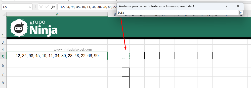 Texto para columnas en vertical en Excel muy facil y rapido