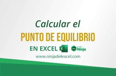 Calcular el punto de equilibrio en Excel