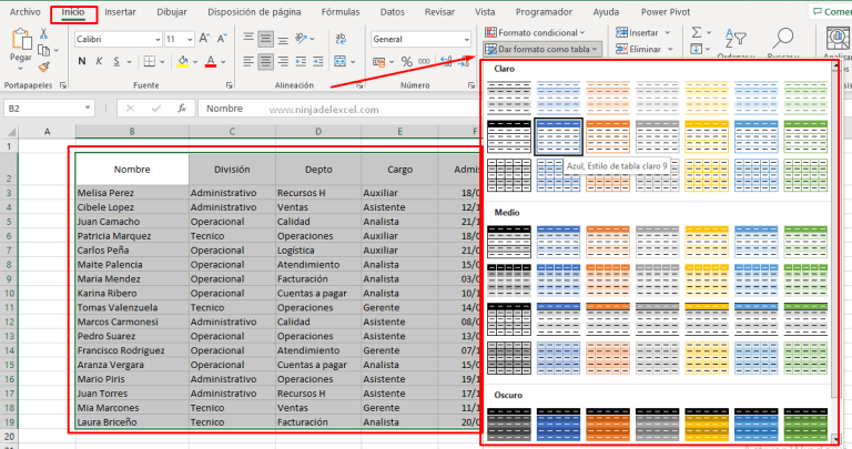 Tablas Din Micas De Excel Online Ninja Del Excel