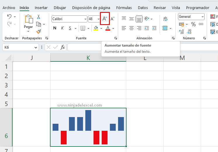 Cómo Aumentar el Tamaño del Mini Gráfico en Excel curso de excel