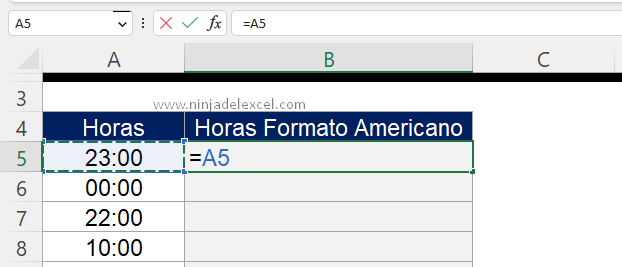 Formato de hora Americana en Excel curso de excel