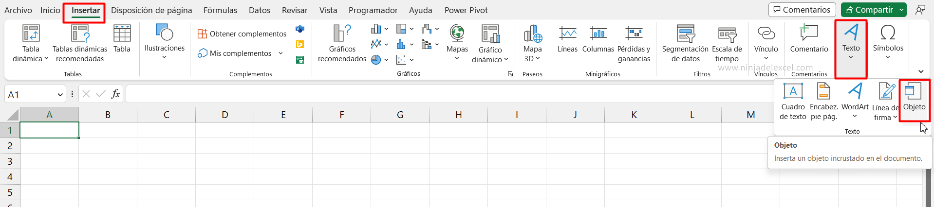 Cómo Insertar objetos de Otro Documento en Excel paso a paso