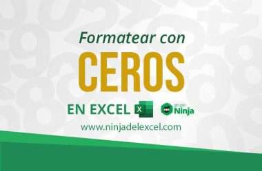 Formatear con ceros en Excel