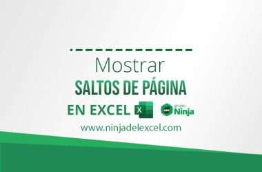 Mostrar Saltos de Página en Excel