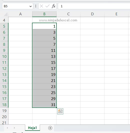 Rellenar Series con Saltos Numéricos en Excel