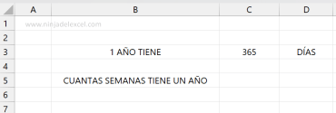 Cómo Calcular Cuántas Semanas Tiene un Año en Excel - Ninja del Excel