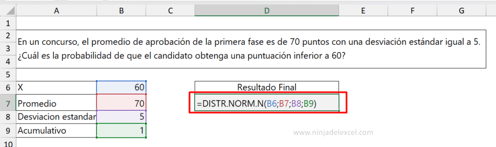 Cómo Calcular la Probabilidad en Excel - Ninja del Excel