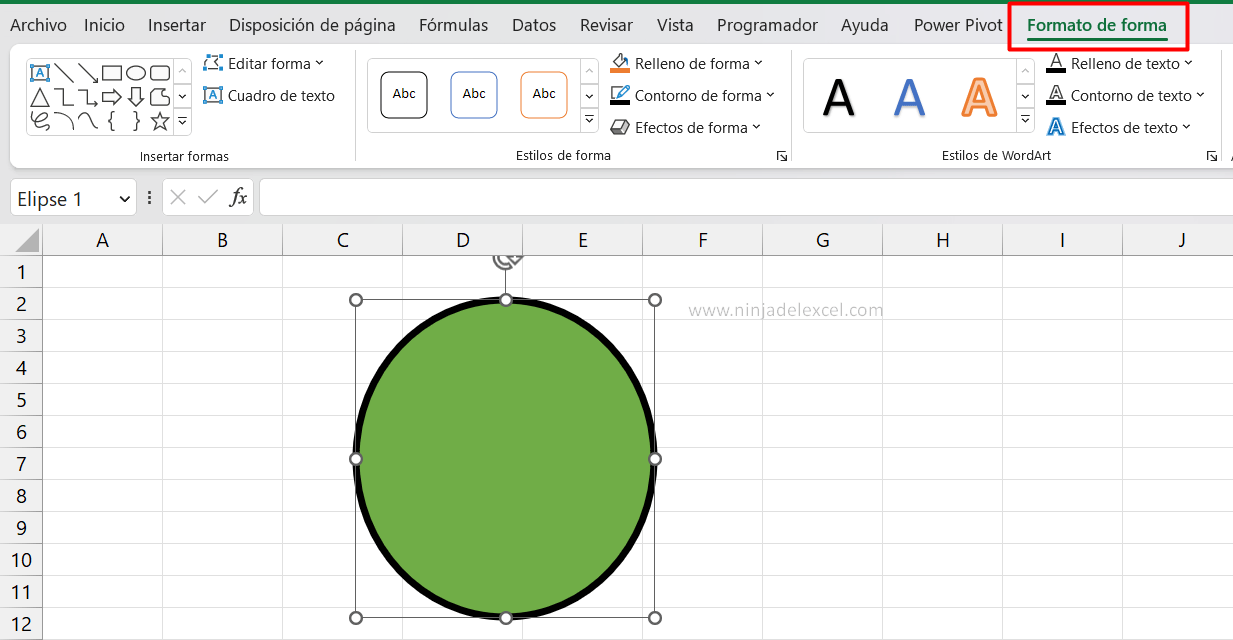 Cómo Quitar bordes de objetos en Excel