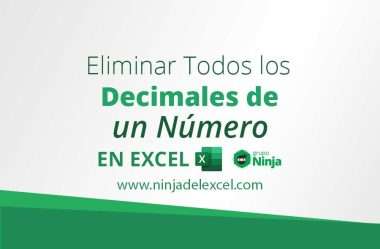Eliminar todos los decimales de un número en Excel