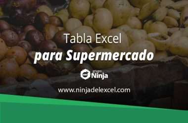Tabla de Excel para Supermercado (Descarga Gratuita)