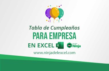 Tabla de Cumpleaños para Empresa en Excel