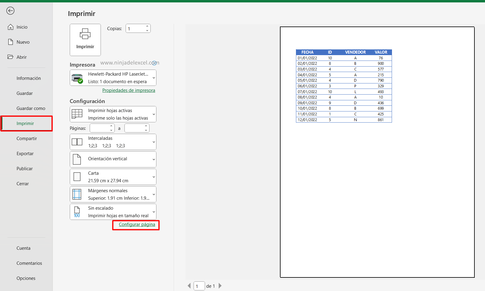 Cómo Imprimir Filas y Columnas en Excel paso a paso