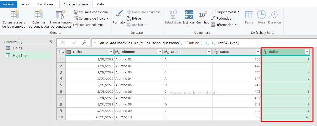 Como Numerar Filas en Power Query