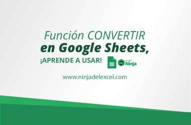 Función CONVERTIR en Google Sheets