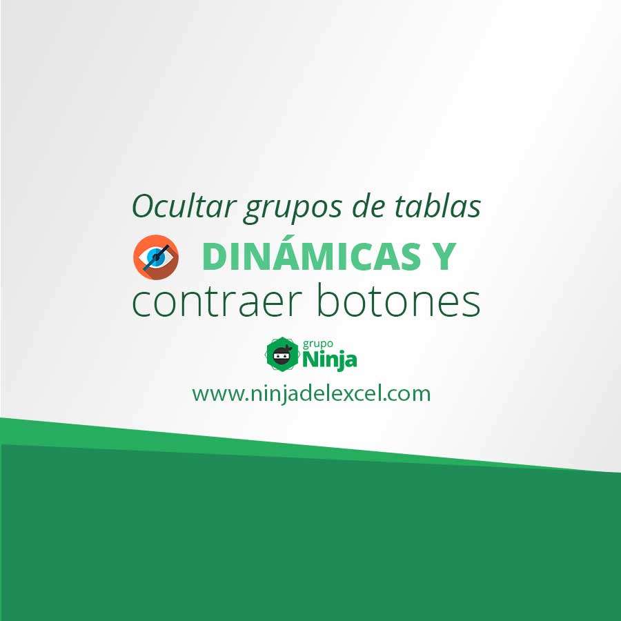 Ocultar Botones de Agrupar y Contraer la Tabla Dinámica Ninja del Excel