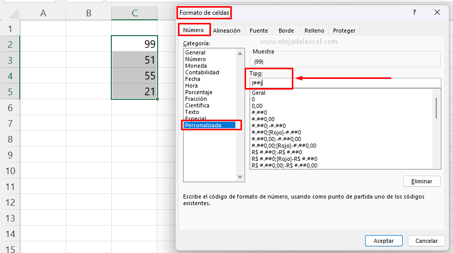 Agregar el Código de Área del Teléfono en Excel