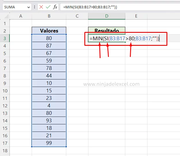 Aprenda Función MIN en Excel