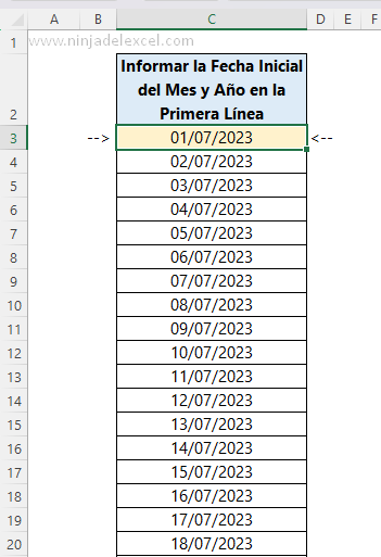 Calendario Con Fórmulas y Lista de Fechas en Excel