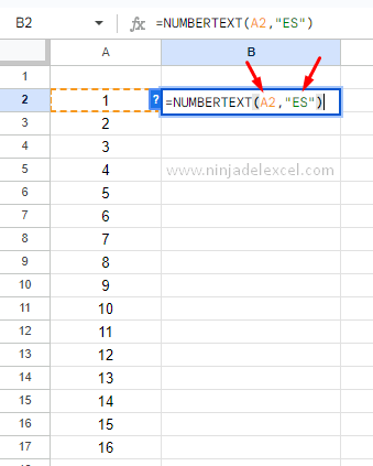 Cómo Escribir Números por Completo en Google Sheets