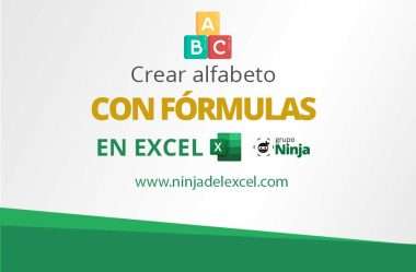Crear Alfabeto con Fórmulas en Excel