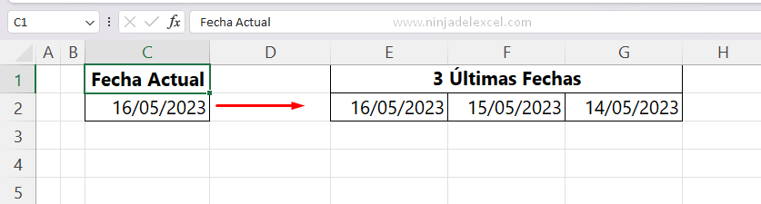 Extraer las Últimas Tres Fechas del Mes en Excel