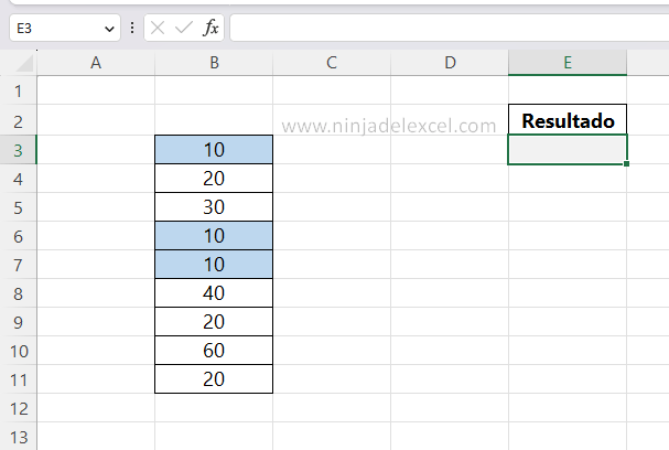 Función MODA.VARIOS en Excel