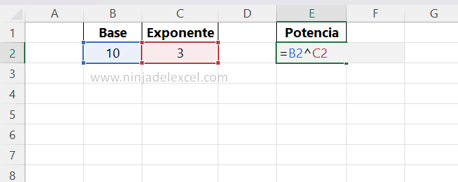 Cómo Usar La Función Potencia En Excel Ninja Del Excel 1805