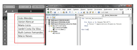 Mayúscula las Primeras Letras con VBA en Excel