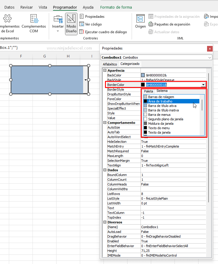 Paso a Paso Cambiar el Color de Fondo del Cuadro Combinado en Excel