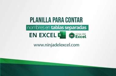 Planilla para Contar Nombres en Tablas Separadas en Excel