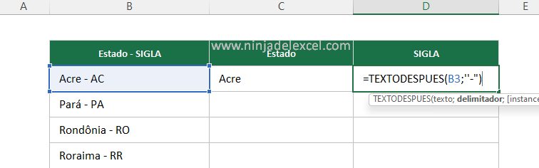 TEXTOANTES y TEXTODESPUES en Excel