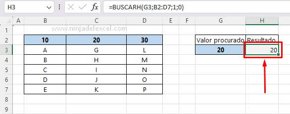 Aprende Función BUSCARH en Excel