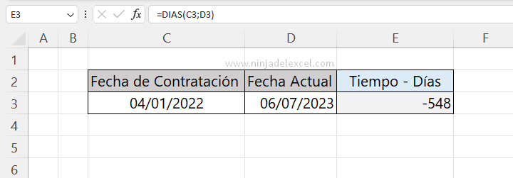 Buscar Cómo Calcular el Tiempo de Contratación en Excel