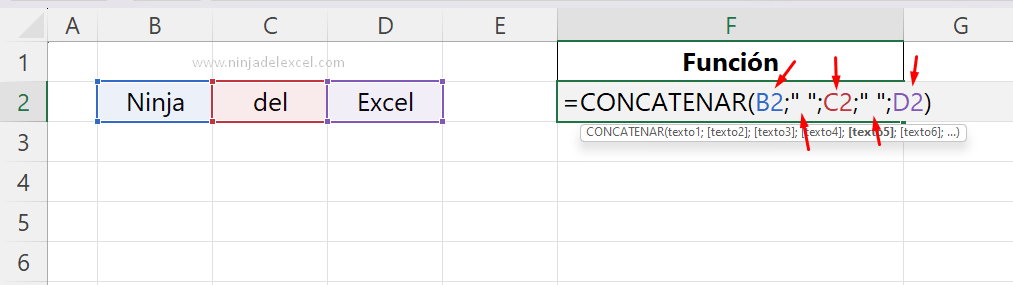 Como Concatenar en Inglés en Excel