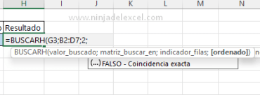 Función BUSCARH en Excel [GUÍA COMPLETA] - Ninja del Excel